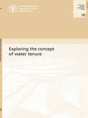 cover image of Exploring the Concept of Water Tenure